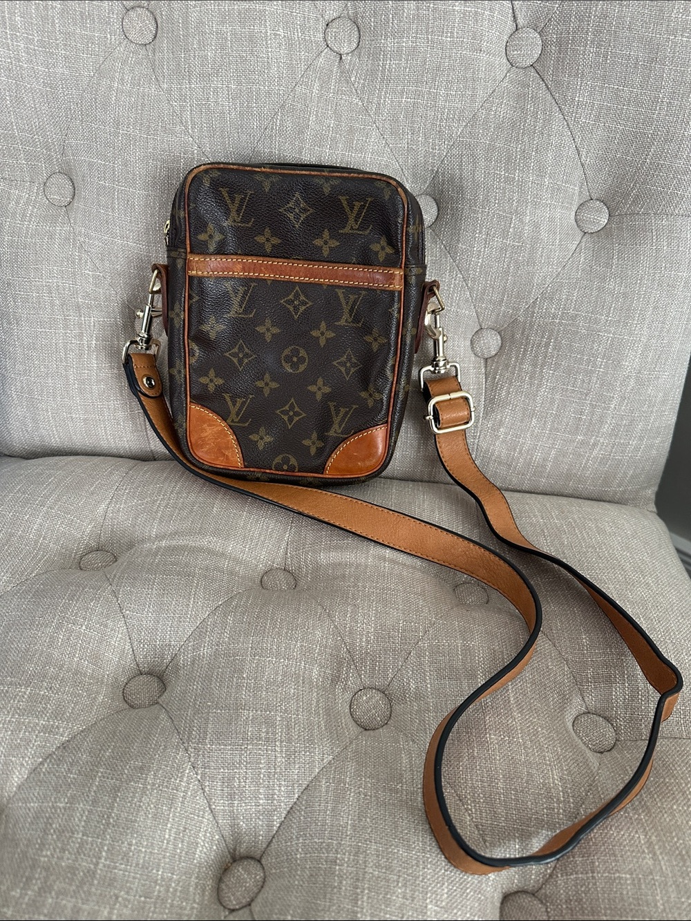Louis Vuitton Monogram Messenger Bag in Brown and Tan